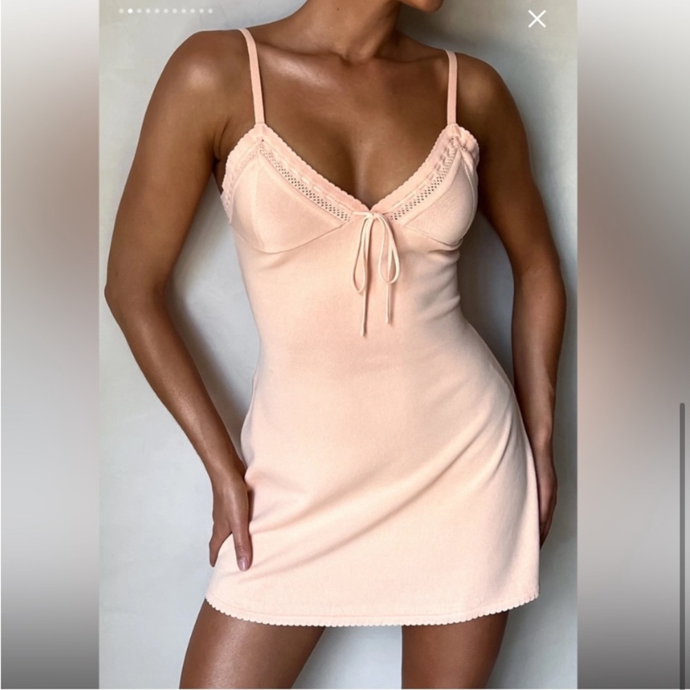 Meshki Ellis Pointelle Knit Mini Dress